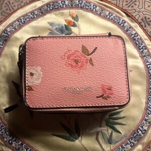 Coach Pink Floral Cosmetic Bag